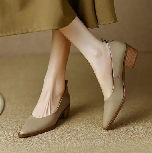 Helen | Classic Square Heel Shoes