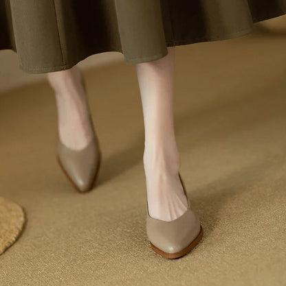 Helen | Classic Square Heel Shoes