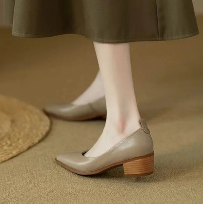 Helen | Classic Square Heel Shoes