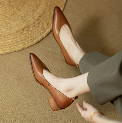 Helen | Classic Square Heel Shoes