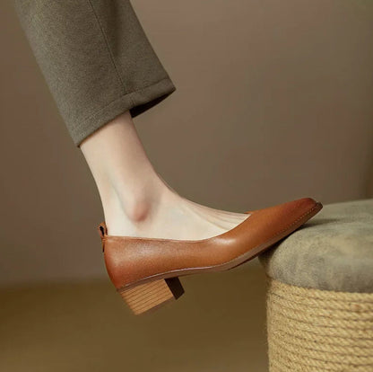 Helen | Classic Square Heel Shoes
