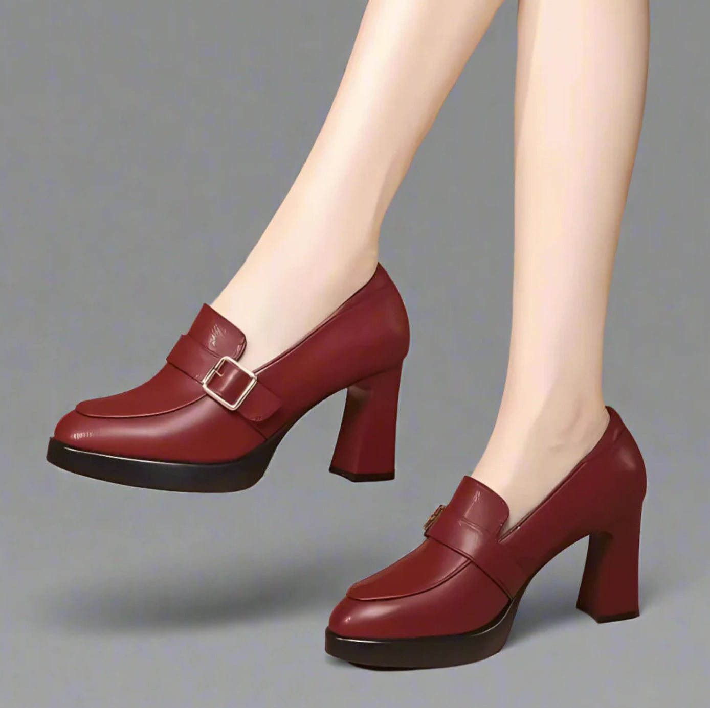 Claudia | Platform Shoes with Buckle