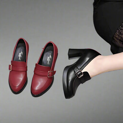 Claudia | Platform Shoes with Buckle