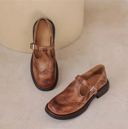 VeldaClássique – Elegant Leather Mary Janes