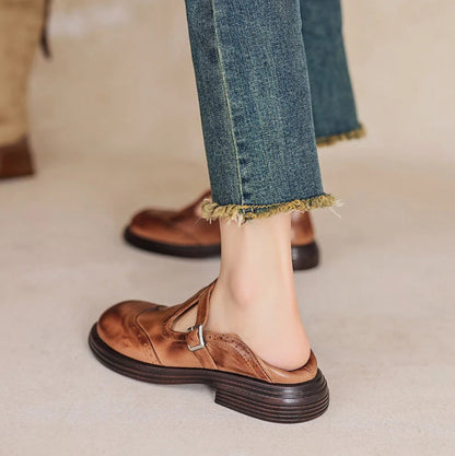 VeldaClássique – Elegant Leather Mary Janes