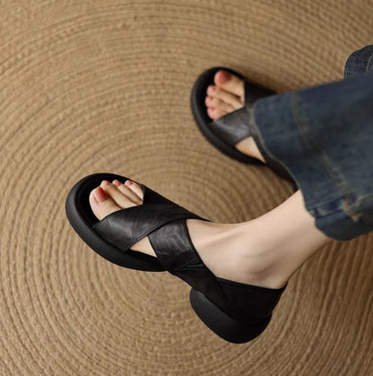 Ruth | Cross Sandals with Real Cushioning