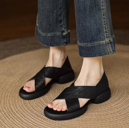 Ruth | Cross Sandals with Real Cushioning