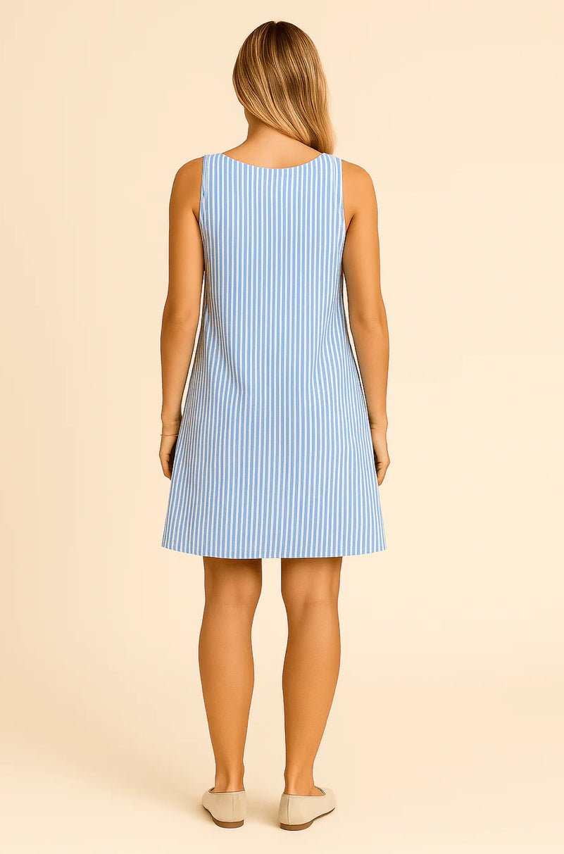 Brianna | Sleeveless Summer Dress with Nautical Style