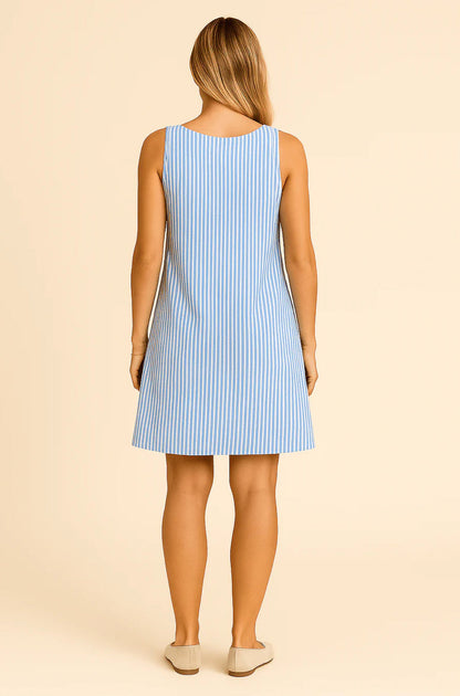 Brianna | Sleeveless Summer Dress with Nautical Style