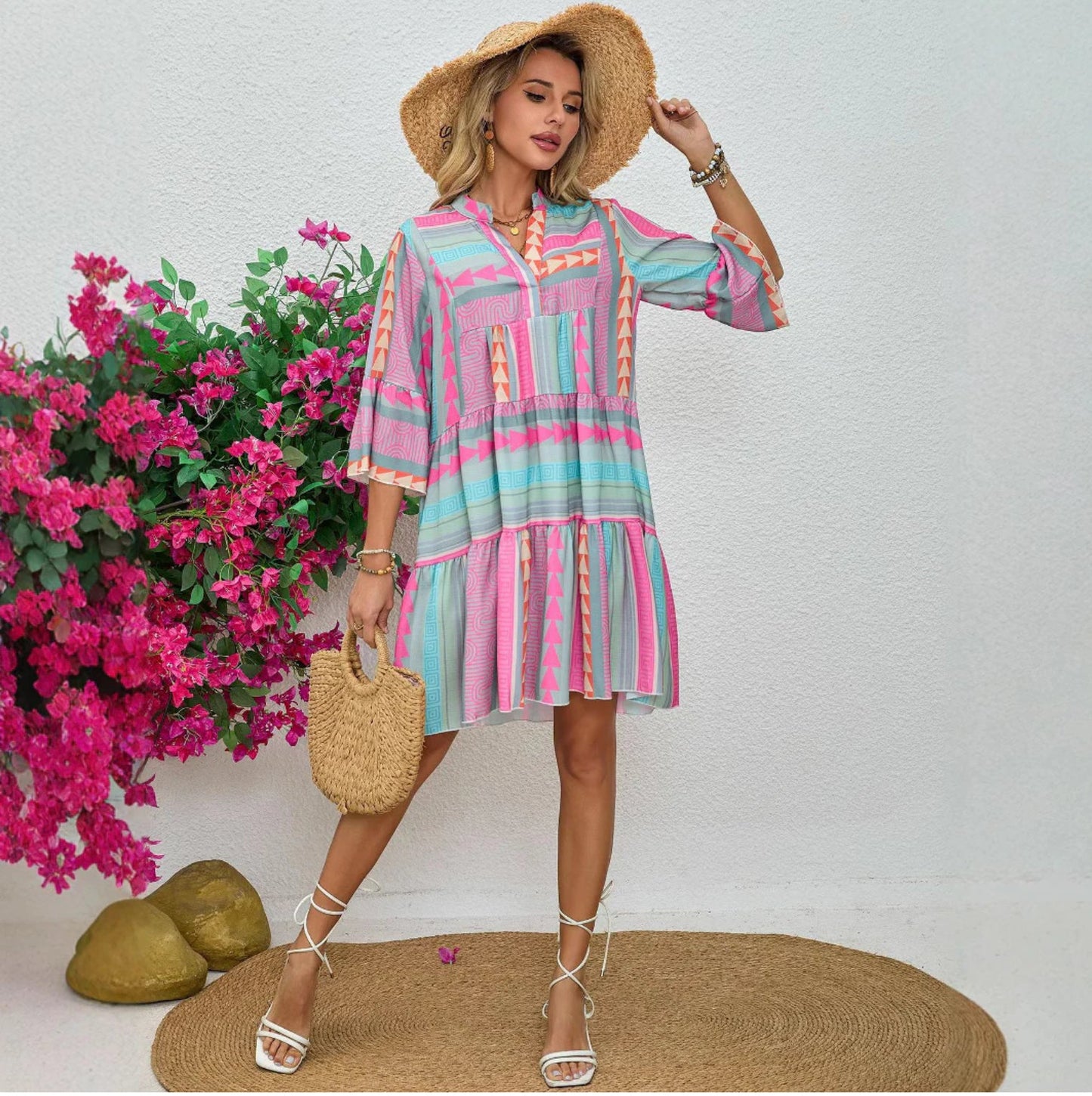JORDYN – Boho Dress with Layers and Flowy Cut 
