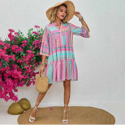 JORDYN – Boho Dress with Layers and Flowy Cut 