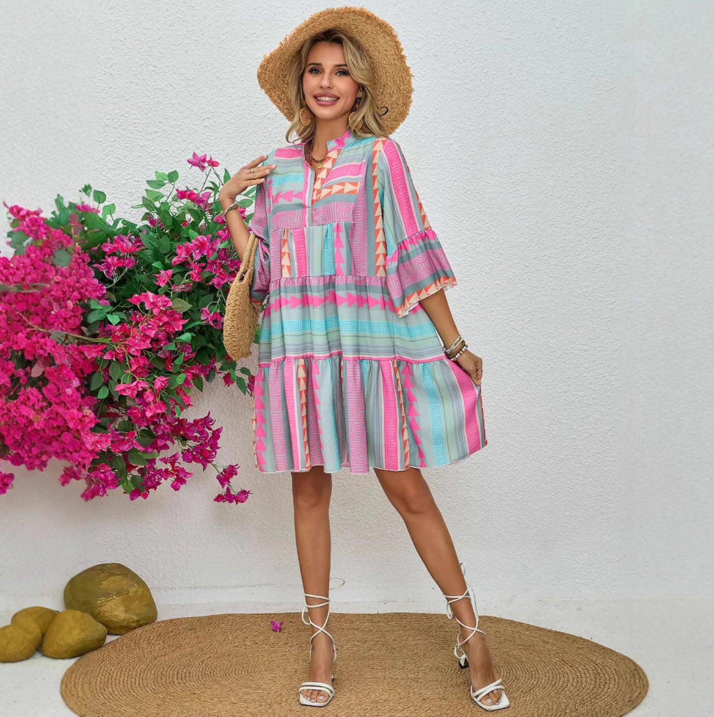 JORDYN – Boho Dress with Layers and Flowy Cut 