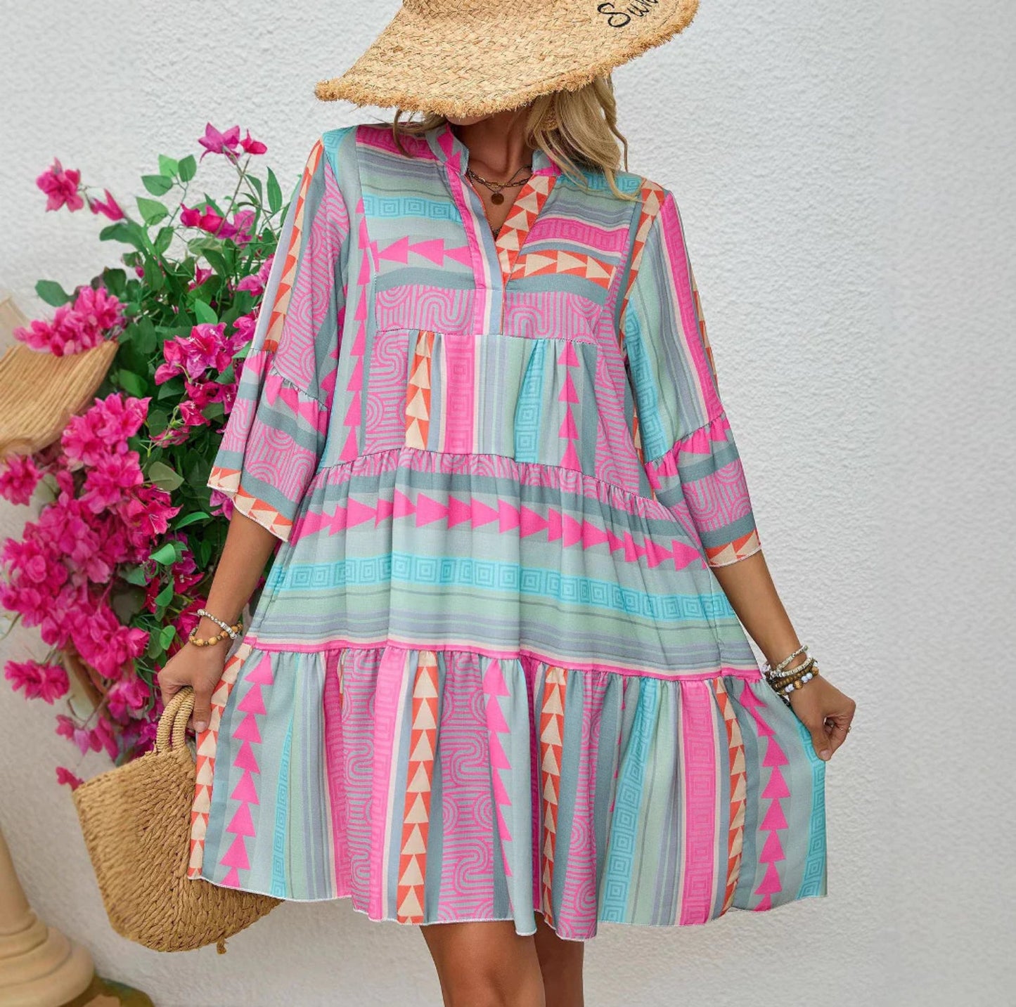 JORDYN – Boho Dress with Layers and Flowy Cut 