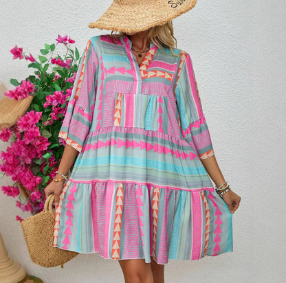 JORDYN – Boho Dress with Layers and Flowy Cut 