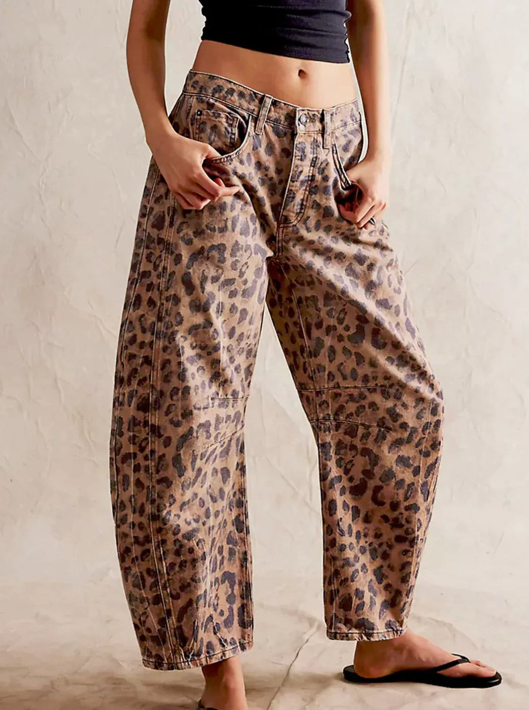 Edith | Comfortable Leopard Print Trousers 