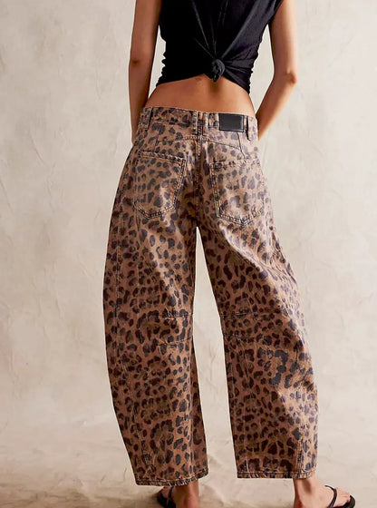 Edith | Comfortable Leopard Print Trousers 