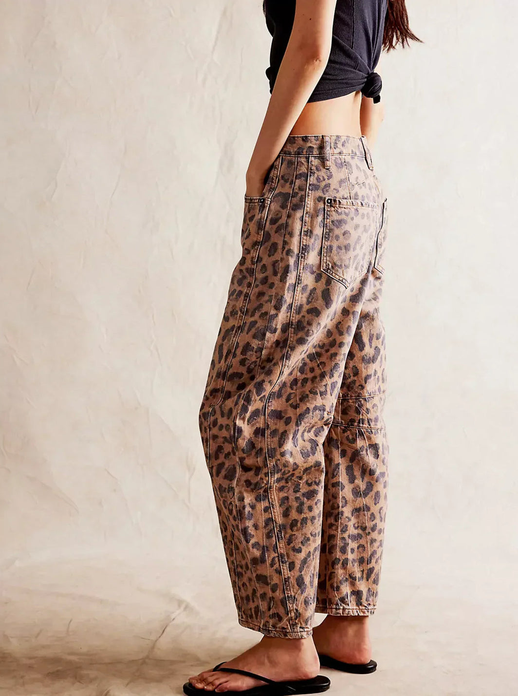 Edith | Comfortable Leopard Print Trousers 