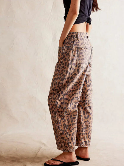 Edith | Comfortable Leopard Print Trousers 