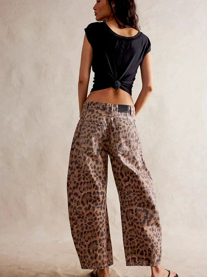 Edith | Comfortable Leopard Print Trousers 