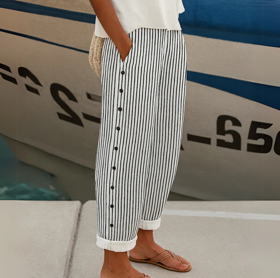 REA | COMFORTABLE STRIPED PANTS