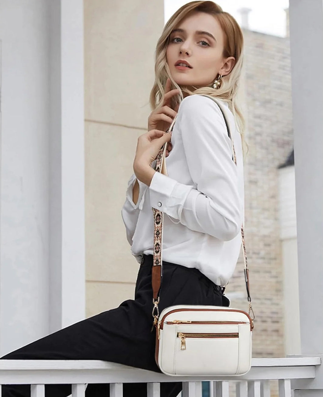 Camille - Refined Leather Shoulder Bag