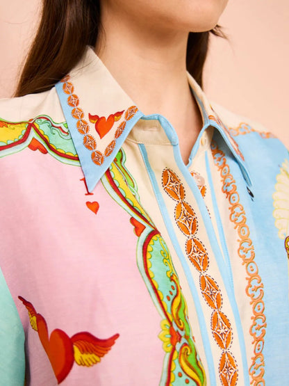 Hertha™ | Printed Shirt Dress