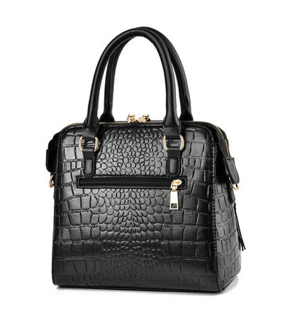 BELEN - LUXURY LEATHER BAG WITH CROCODILE PRINT