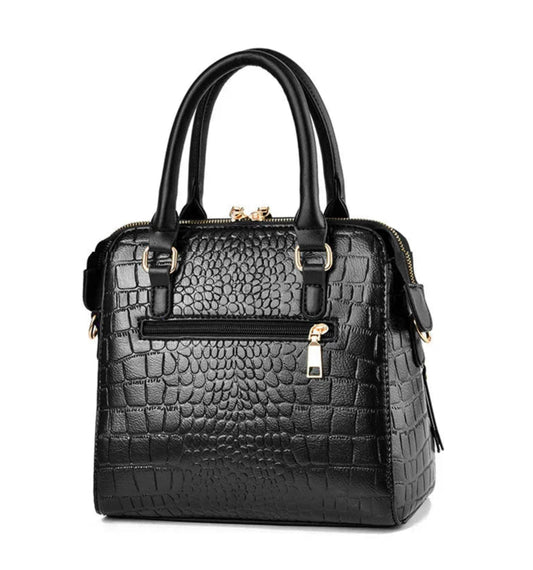 BELEN - LUXURY LEATHER BAG WITH CROCODILE PRINT