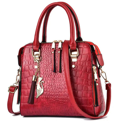 BELEN - LUXURY LEATHER BAG WITH CROCODILE PRINT
