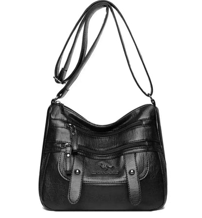 Wren - Retro Handbag with Multiple Pockets in Elegant Faux Leather