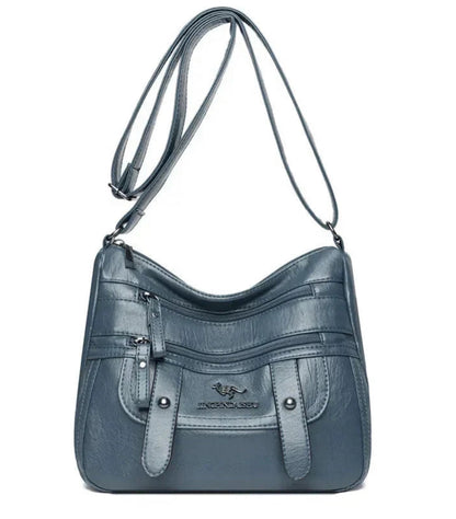 Wren - Retro Handbag with Multiple Pockets in Elegant Faux Leather