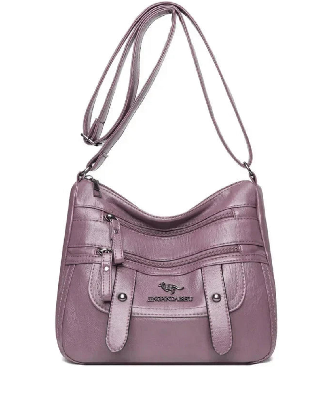 Wren - Retro Handbag with Multiple Pockets in Elegant Faux Leather