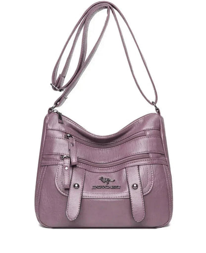 Wren - Retro Handbag with Multiple Pockets in Elegant Faux Leather