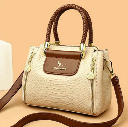 Sage - Large capacity designer handbag in vegan leather