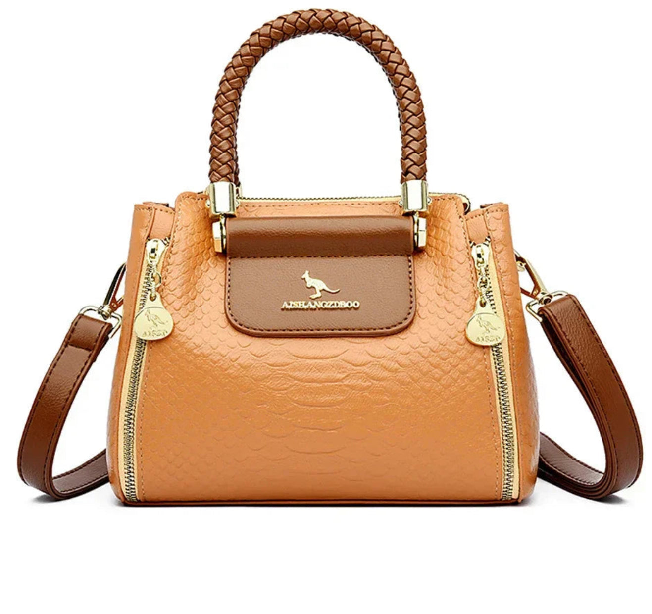 Sage - Large capacity designer handbag in vegan leather