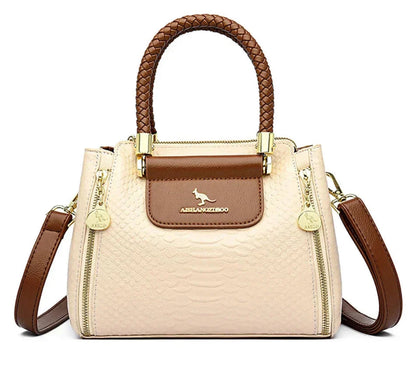 Sage - Large capacity designer handbag in vegan leather