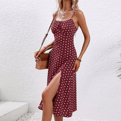 Alisha - Polka Dot Midi Dress