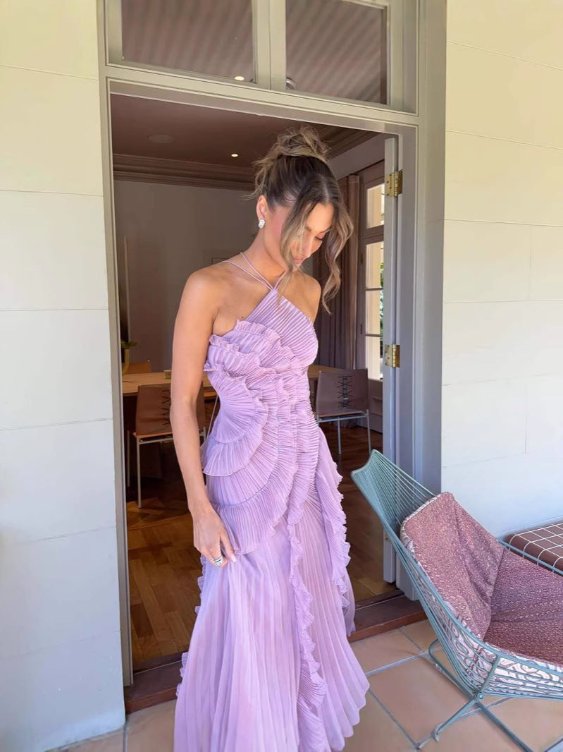 Junie™ - LOVELY RUFFLED DRESS WITH ELEGANT DETAILS 