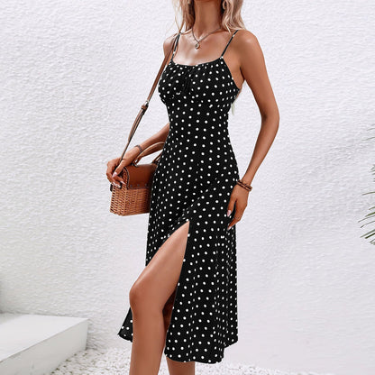 Alisha - Polka Dot Midi Dress