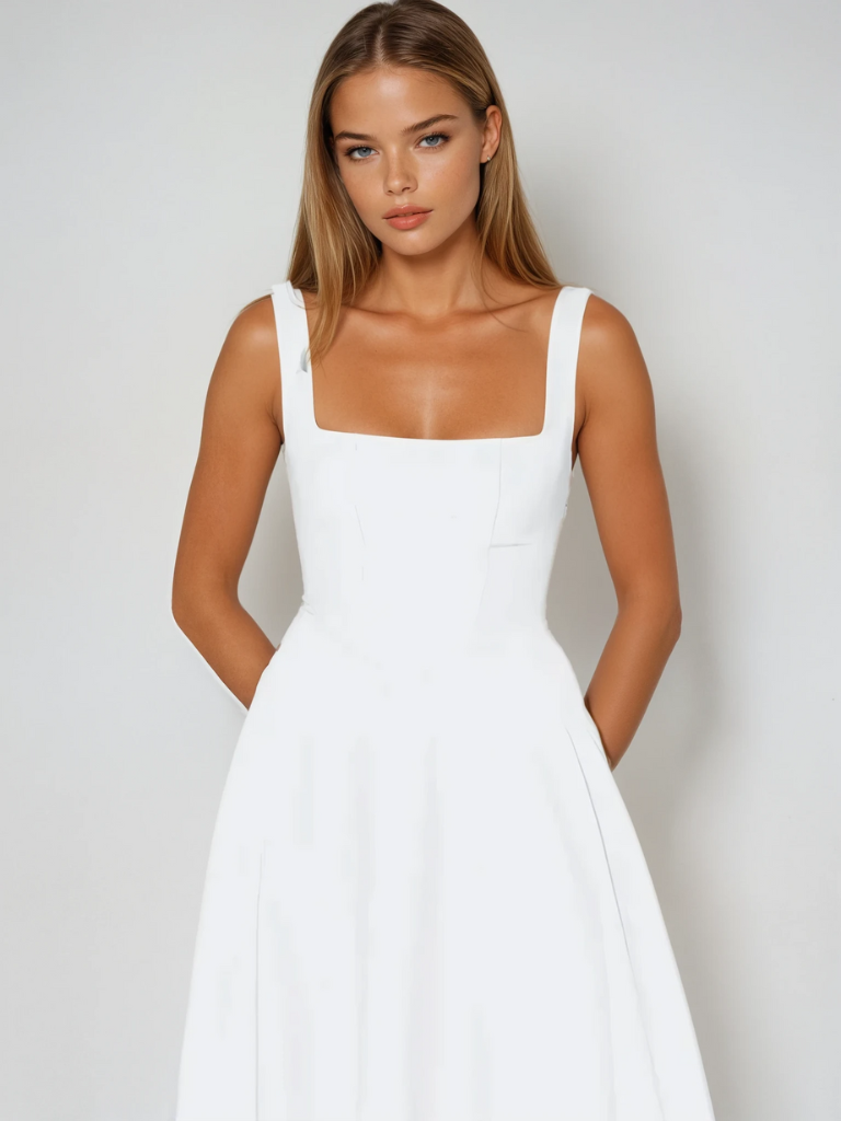 Trinity | Elegant Sleeveless A-Line Midi Dress