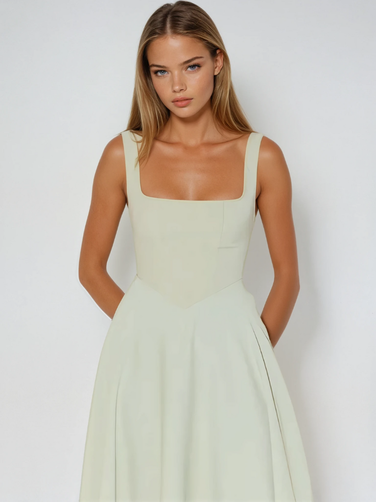 Trinity | Elegant Sleeveless A-Line Midi Dress