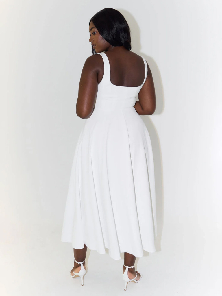 Trinity | Elegant Sleeveless A-Line Midi Dress