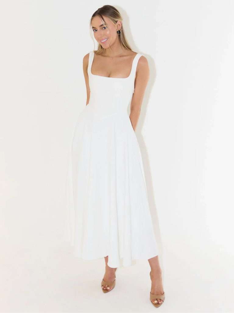 Trinity | Elegant Sleeveless A-Line Midi Dress