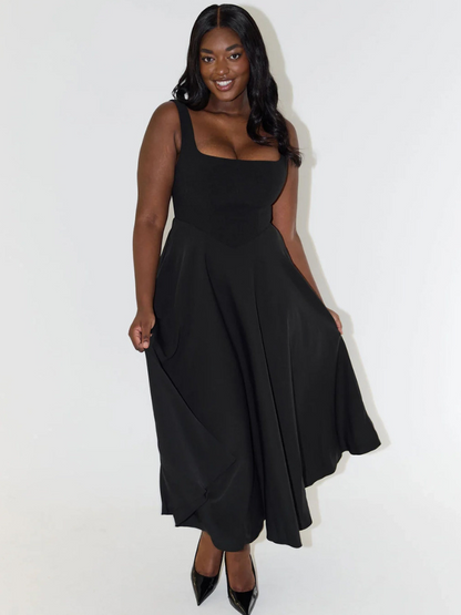 Trinity | Elegant Sleeveless A-Line Midi Dress