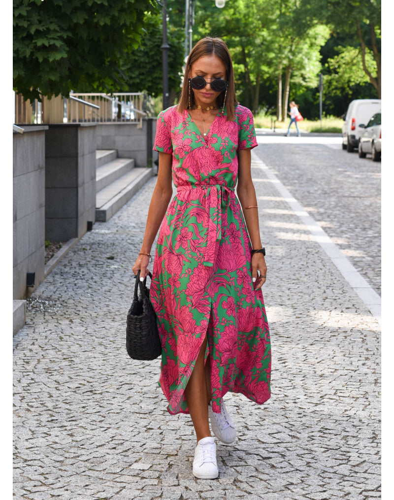 Amelie™ | Floral Wrap Midi Dress