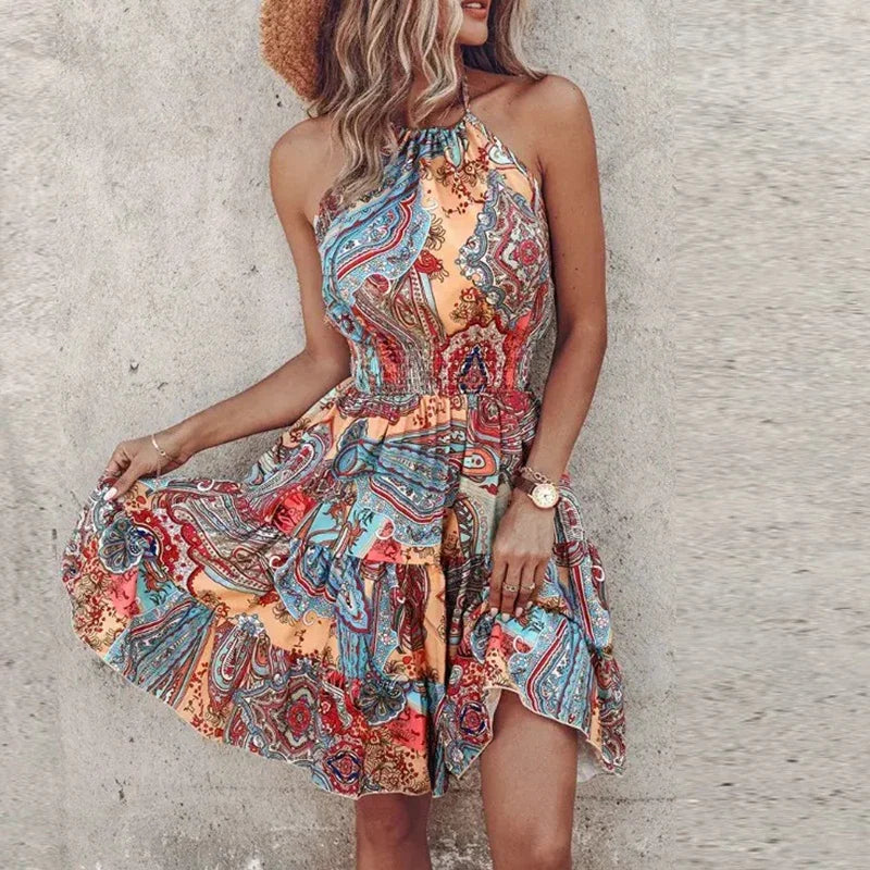 Adrianna™ - PRINTED MINI DRESS WITH ELEGANT DESIGN