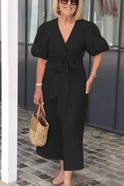 SERENA™ - LIGHTWEIGHT V-NECK DRESS