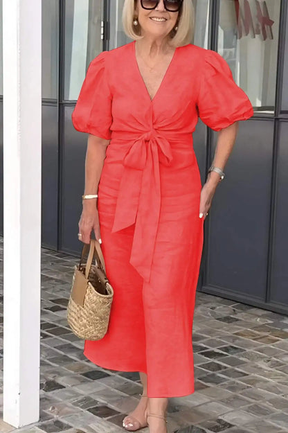 SERENA™ - LIGHTWEIGHT V-NECK DRESS