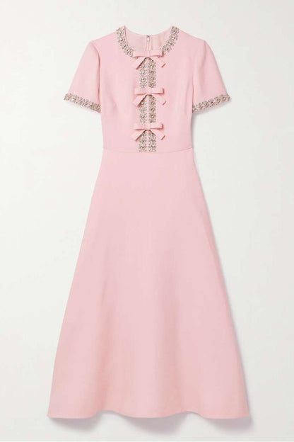 Sybil | Luxurious Dress with Bow and Rhinestones